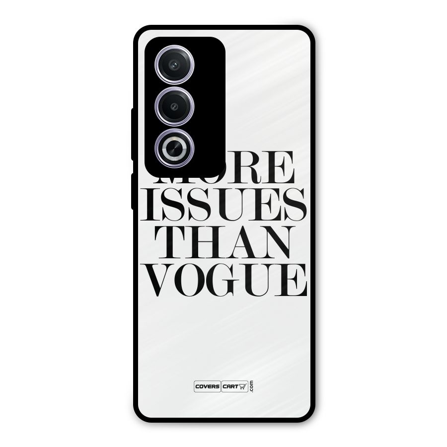 More Issues than Vogue (White) Metal Back Case for Oppo A3 Pro