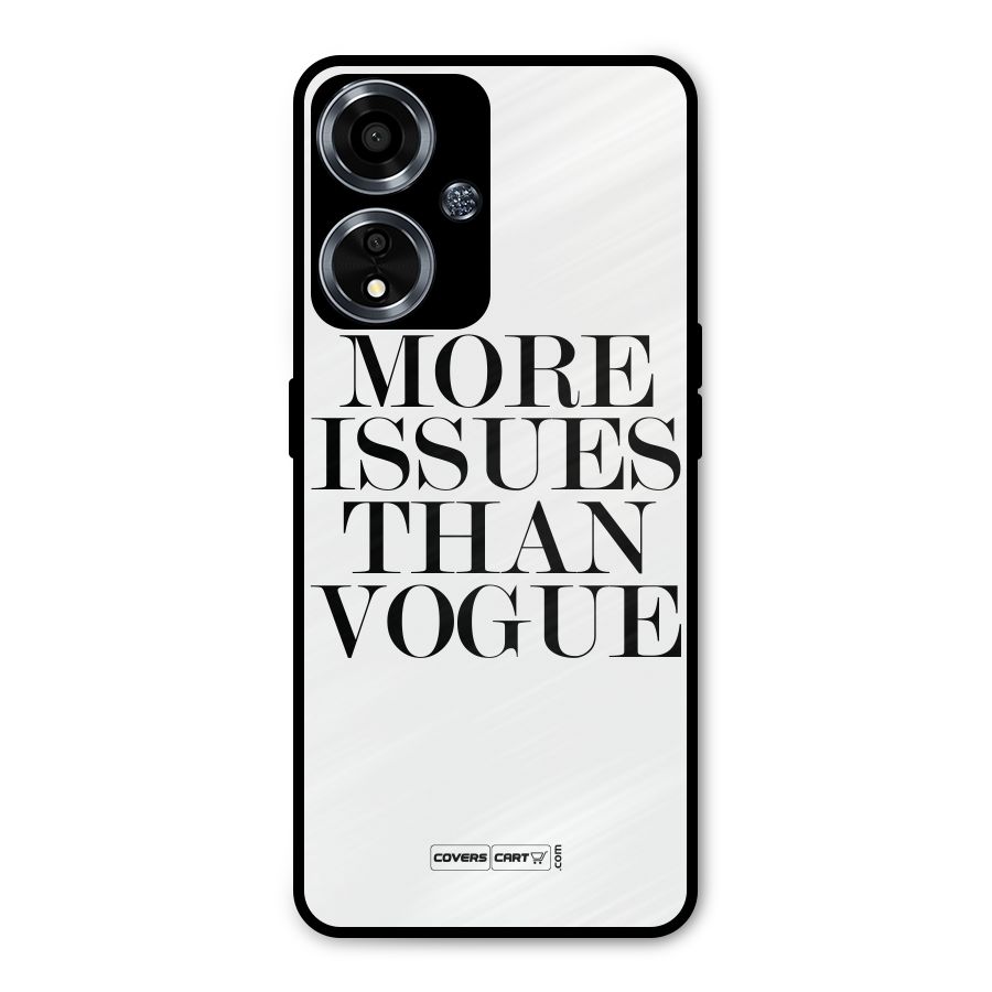 More Issues than Vogue (White) Metal Back Case for Oppo A59