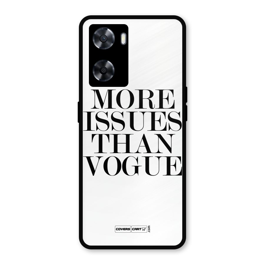 More Issues than Vogue (White) Metal Back Case for Oppo A77s