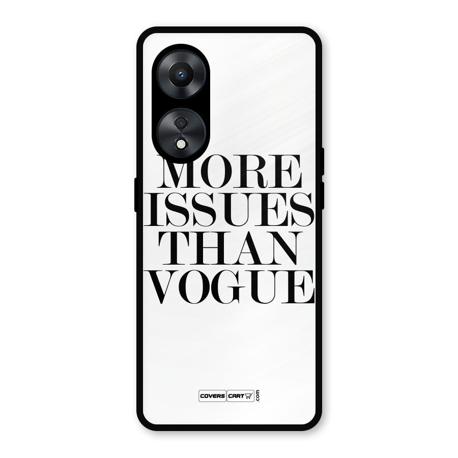 More Issues than Vogue (White) Metal Back Case for Oppo A78