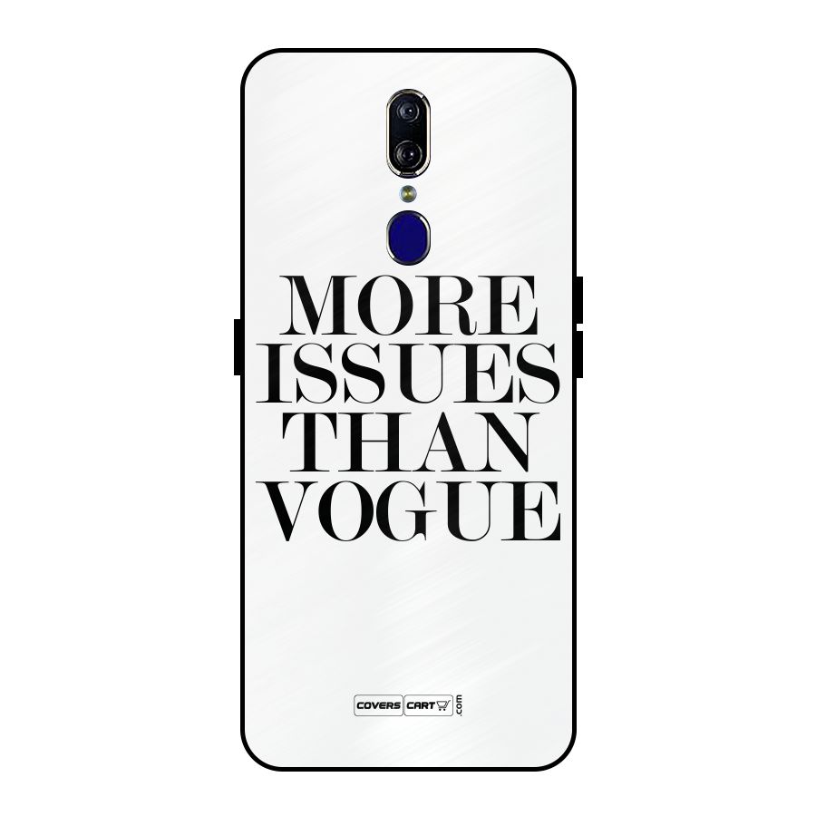More Issues than Vogue (White) Metal Back Case for Oppo F11