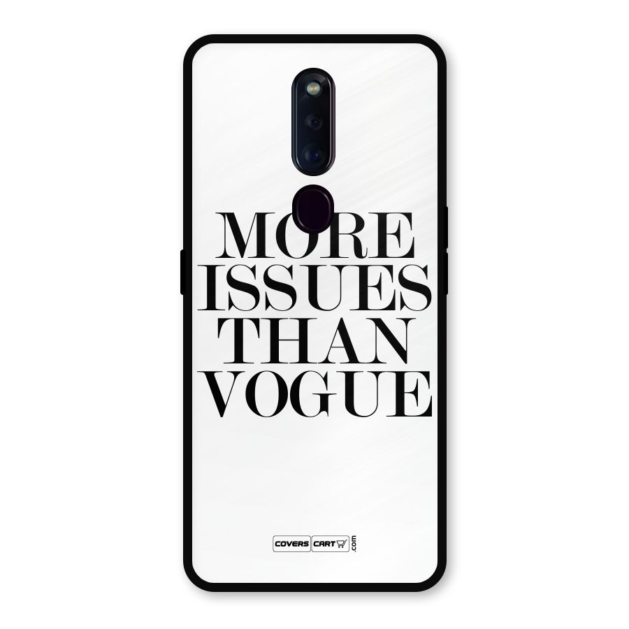 More Issues than Vogue (White) Metal Back Case for Oppo F11 Pro