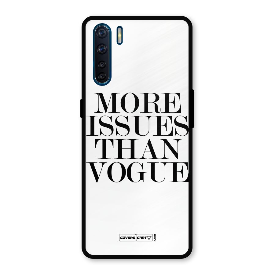 More Issues than Vogue (White) Metal Back Case for Oppo F15
