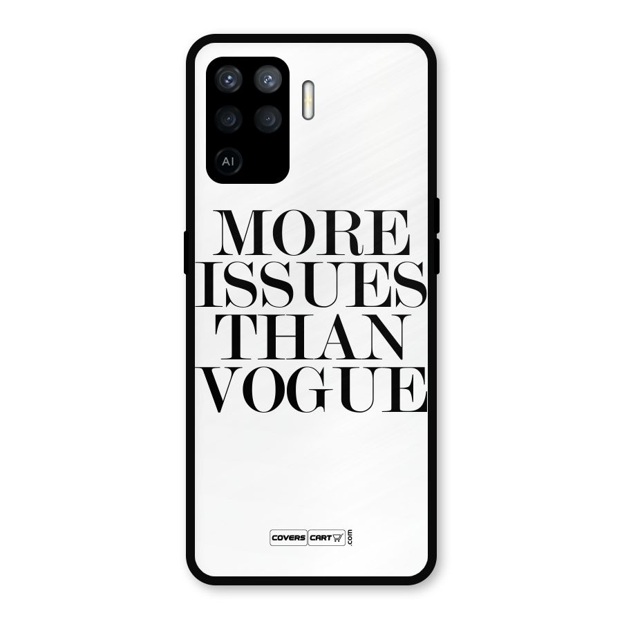 More Issues than Vogue (White) Metal Back Case for Oppo F19 Pro