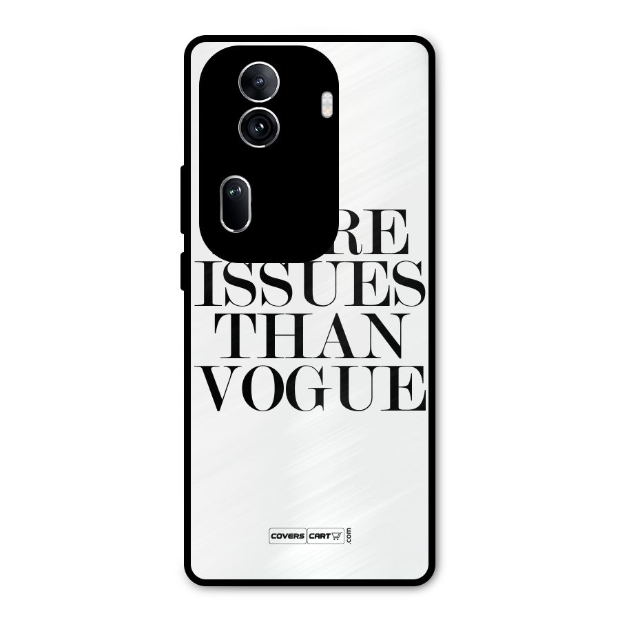 More Issues than Vogue (White) Metal Back Case for Oppo Reno11 Pro 5G