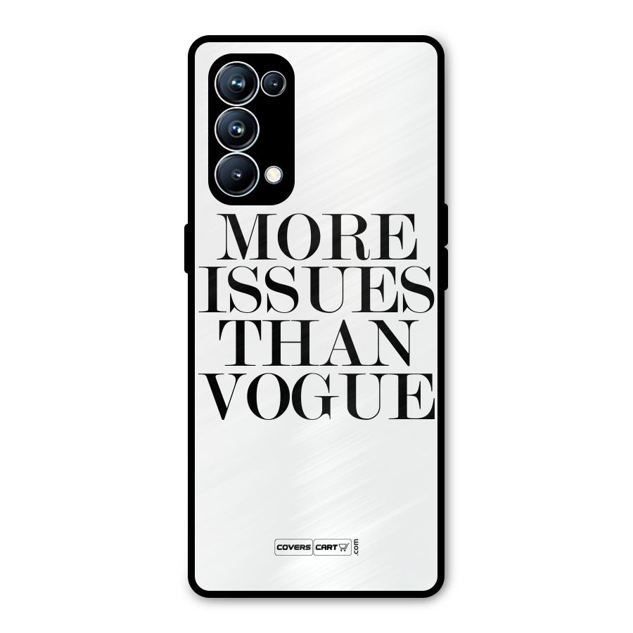 More Issues than Vogue (White) Metal Back Case for Oppo Reno5 Pro 5G