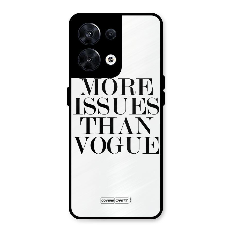 More Issues than Vogue (White) Metal Back Case for Oppo Reno8 5G