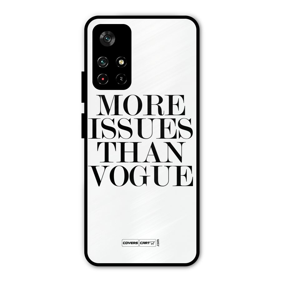 More Issues than Vogue (White) Metal Back Case for Poco M4 Pro 5G