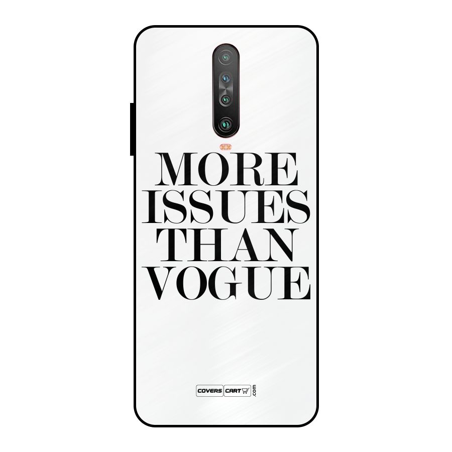 More Issues than Vogue (White) Metal Back Case for Poco X2