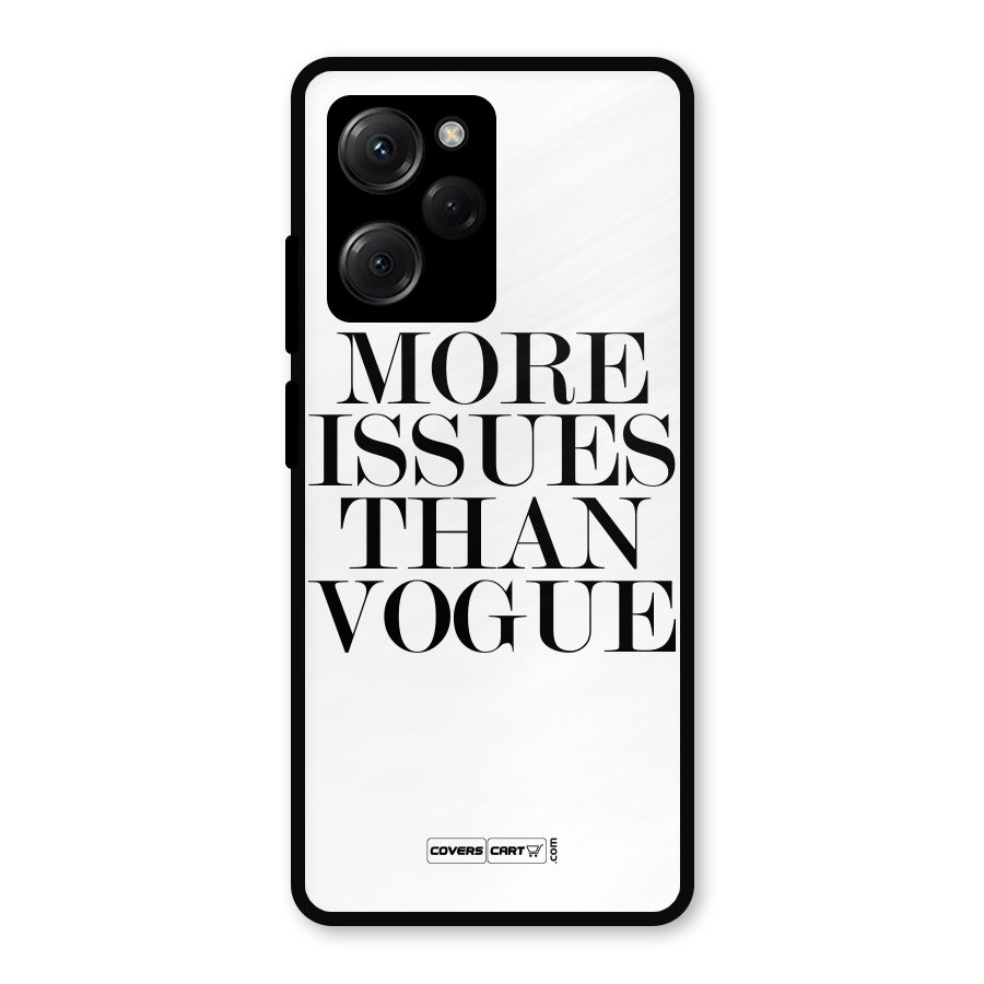 More Issues than Vogue (White) Metal Back Case for Poco X5 Pro