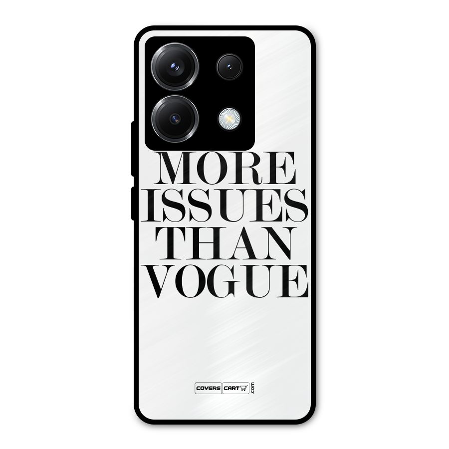 More Issues than Vogue (White) Metal Back Case for Poco X6