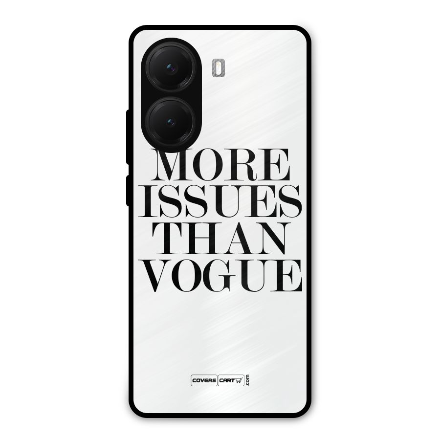 More Issues than Vogue (White) Metal Back Case for Poco X7 Pro