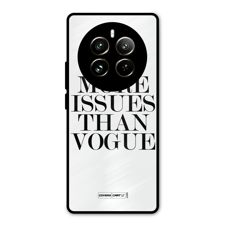 More Issues than Vogue (White) Metal Back Case for Realme 12 Pro