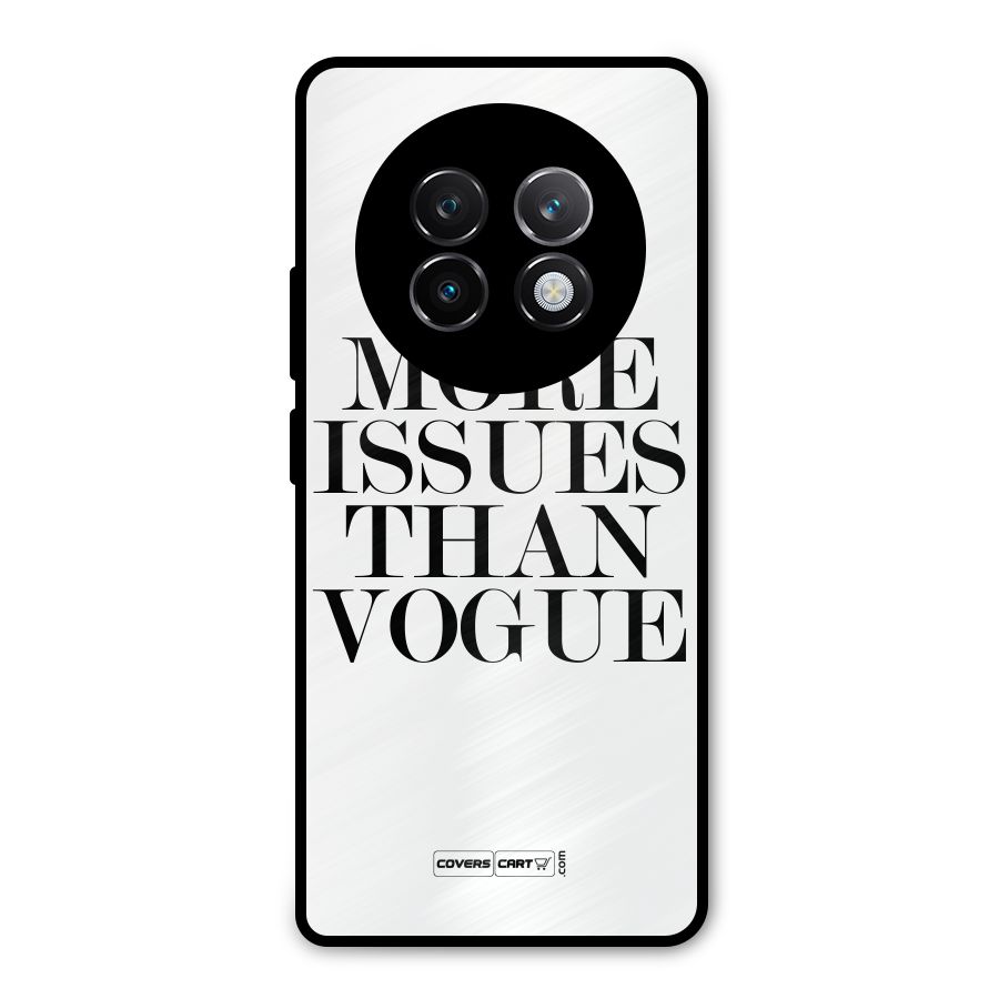 More Issues than Vogue (White) Metal Back Case for Realme 13 Plus