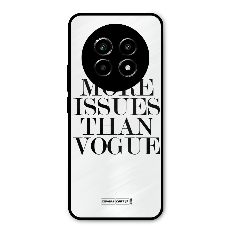 More Issues than Vogue (White) Metal Back Case for Realme 14 Pro Lite