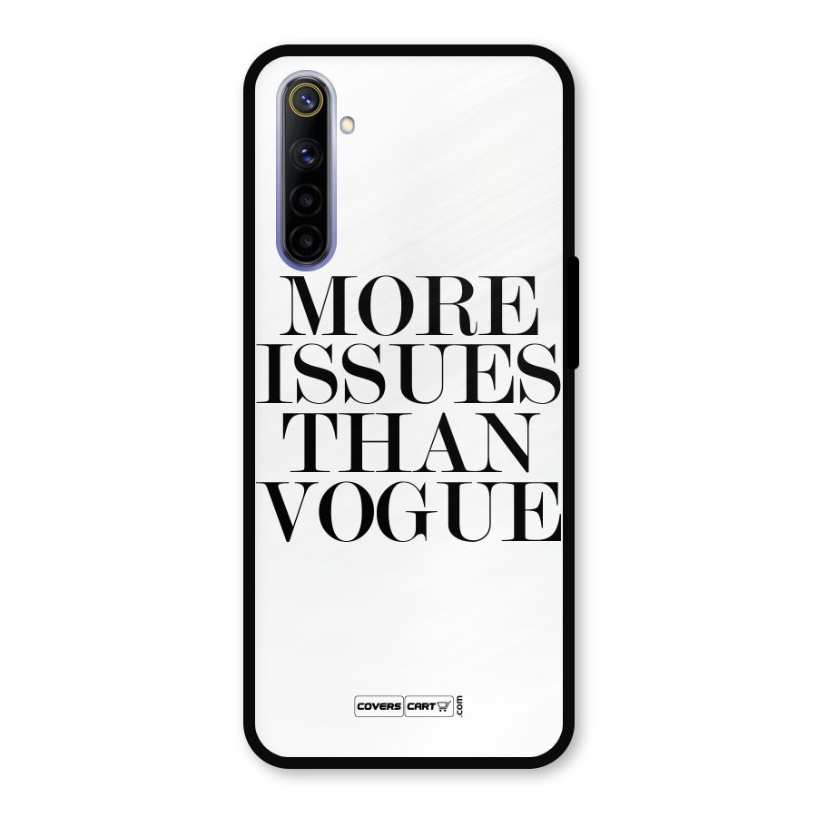 More Issues than Vogue (White) Metal Back Case for Realme 6