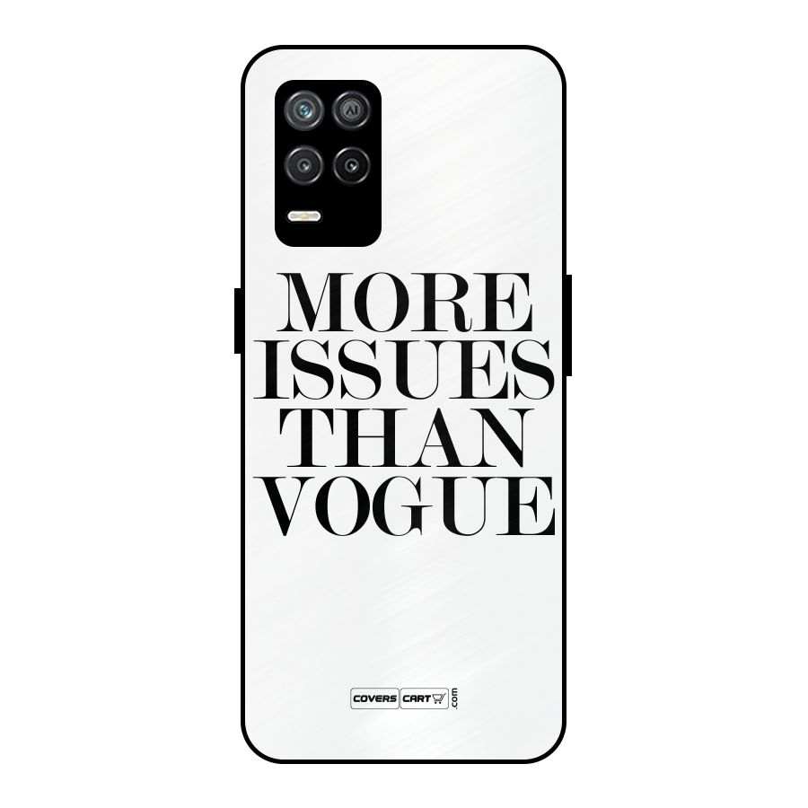 More Issues than Vogue (White) Metal Back Case for Realme 9 5G