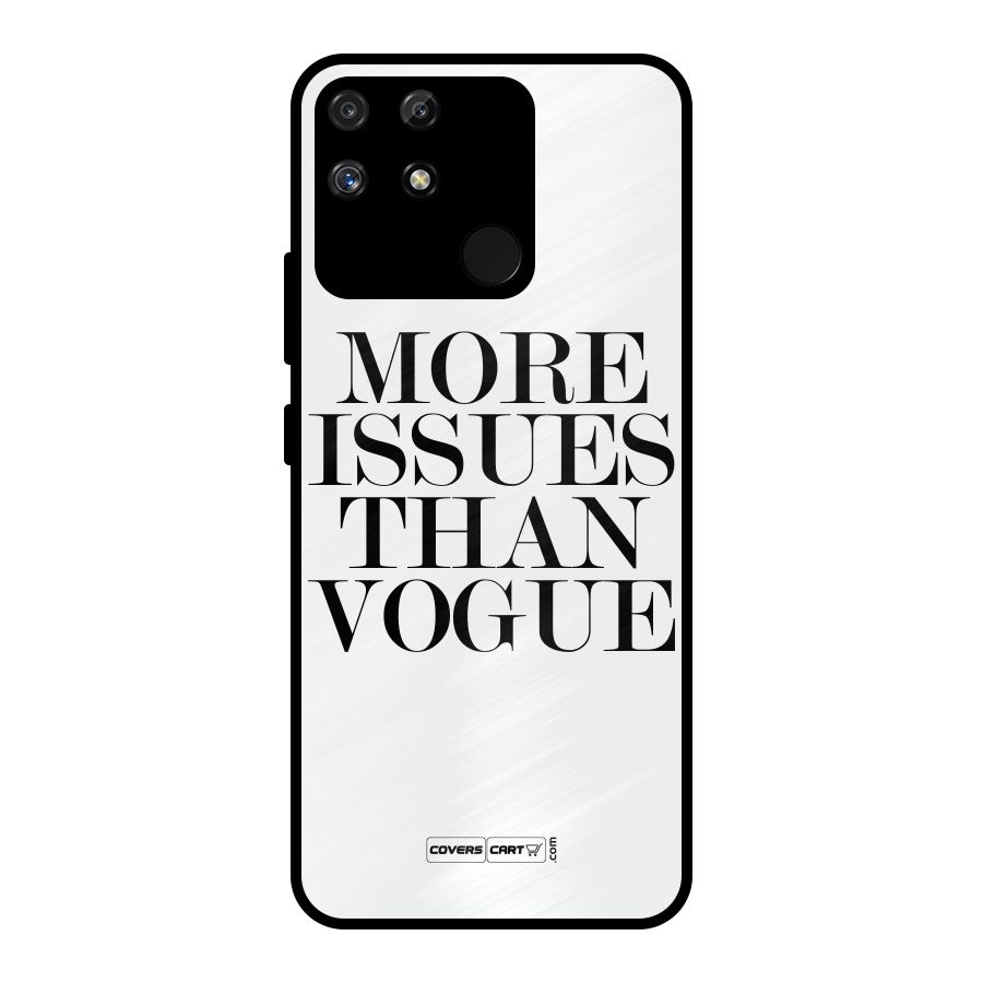 More Issues than Vogue (White) Metal Back Case for Realme Narzo 50A