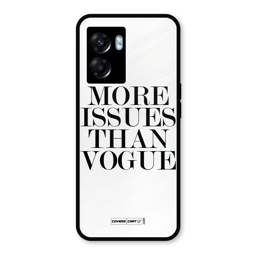 More Issues than Vogue (White) Metal Back Case for Realme Narzo 50 5G