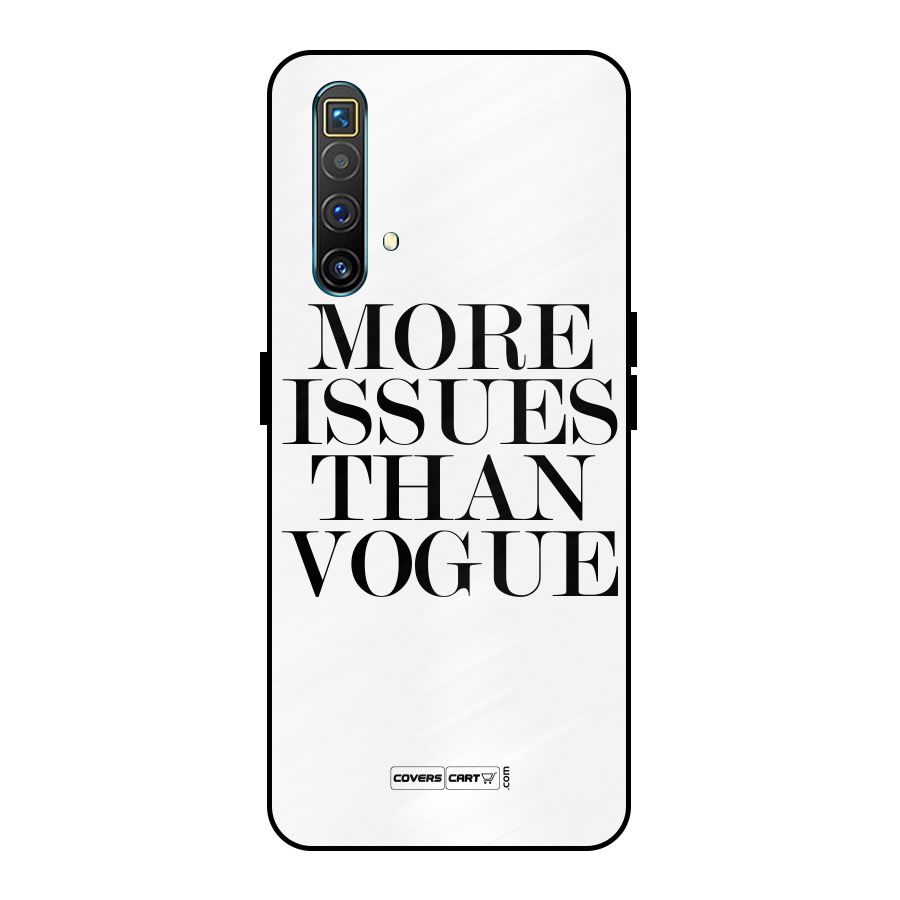 More Issues than Vogue (White) Metal Back Case for Realme X3
