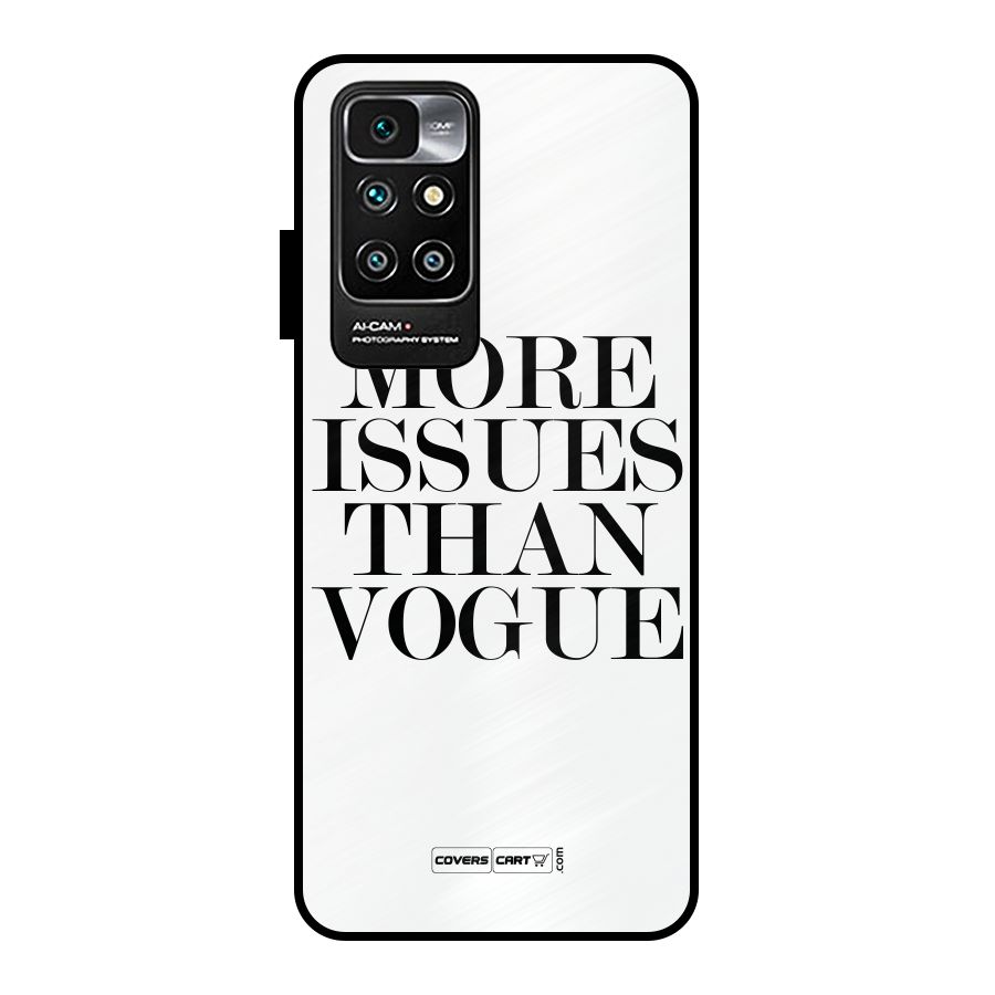 More Issues than Vogue (White) Metal Back Case for Redmi 10 Prime