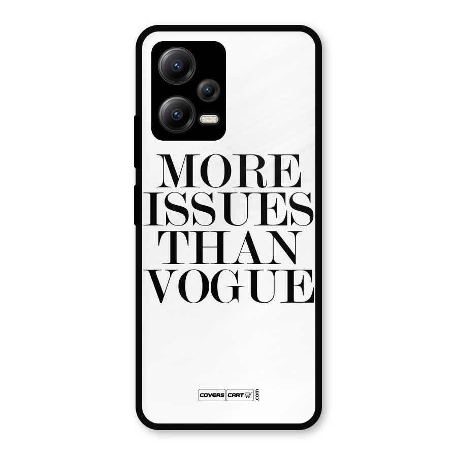 More Issues than Vogue (White) Metal Back Case for Redmi Note 12 5G