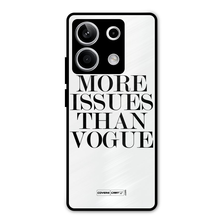 More Issues than Vogue (White) Metal Back Case for Redmi Note 13 5G
