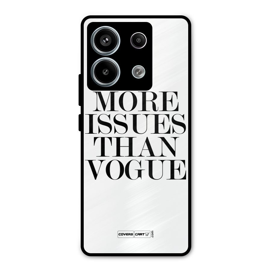 More Issues than Vogue (White) Metal Back Case for Redmi Note 13 Pro 5G