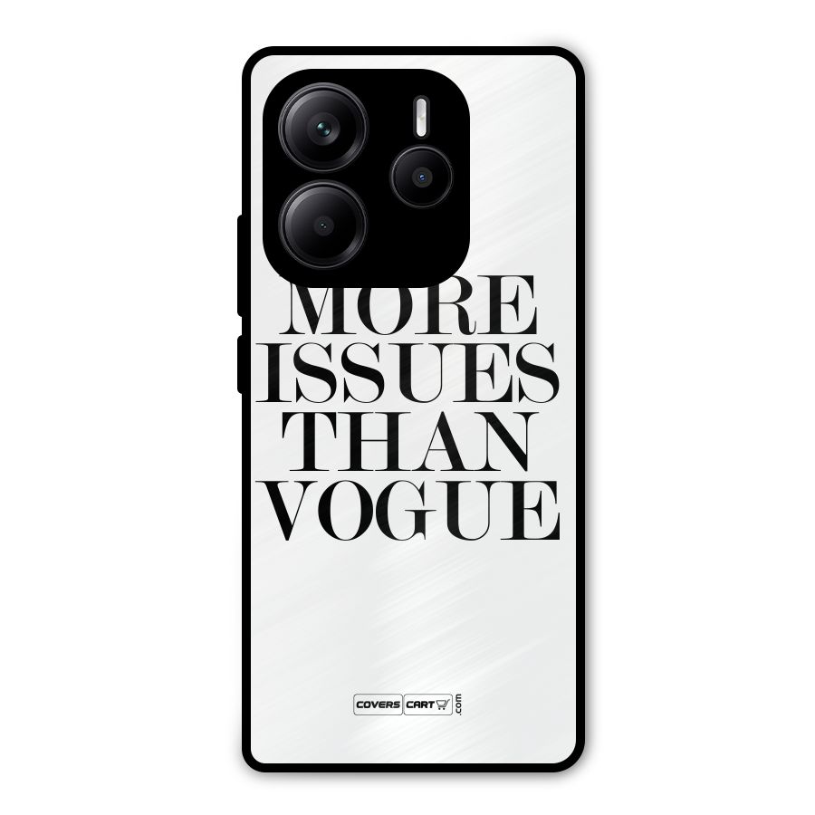 More Issues than Vogue (White) Metal Back Case for Redmi Note 14 5G