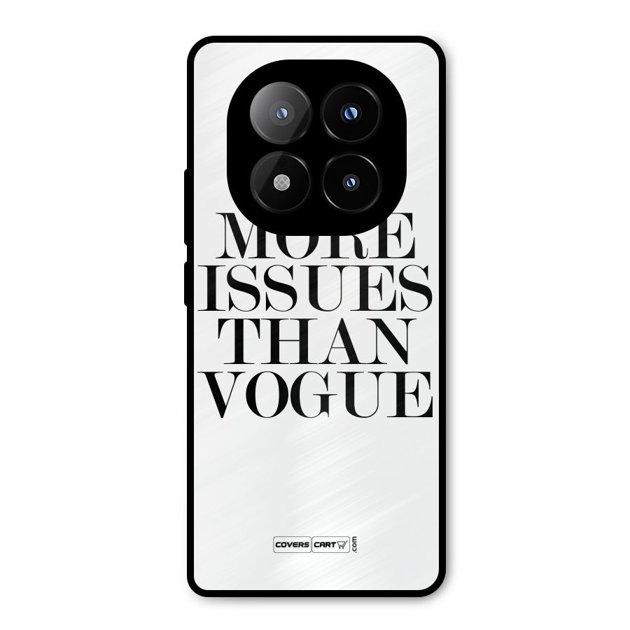 More Issues than Vogue (White) Metal Back Case for Redmi Note 14 Pro Plus 5G