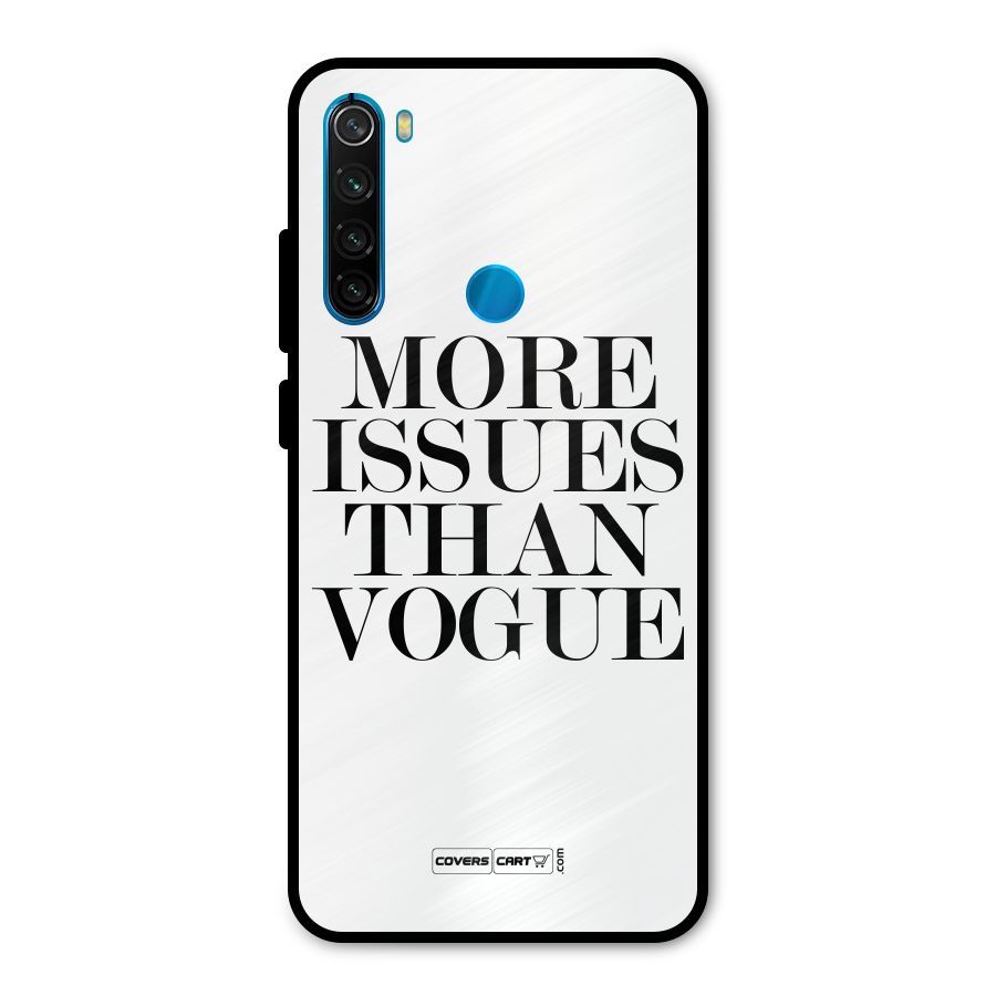 More Issues than Vogue (White) Metal Back Case for Redmi Note 8