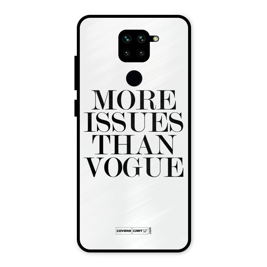 More Issues than Vogue (White) Metal Back Case for Redmi Note 9