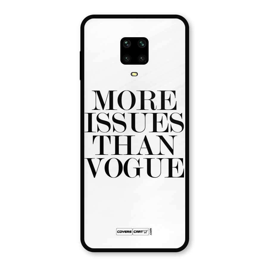More Issues than Vogue (White) Metal Back Case for Redmi Note 9 Pro