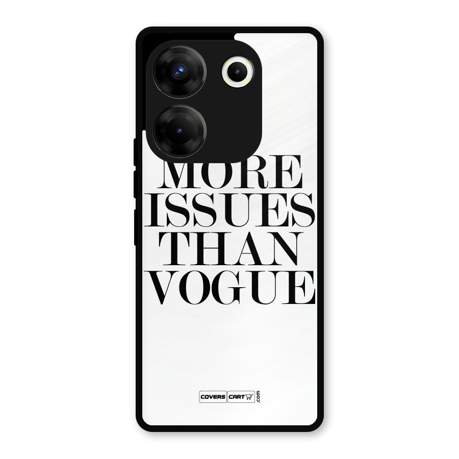 More Issues than Vogue (White) Metal Back Case for Tecno Camon 20