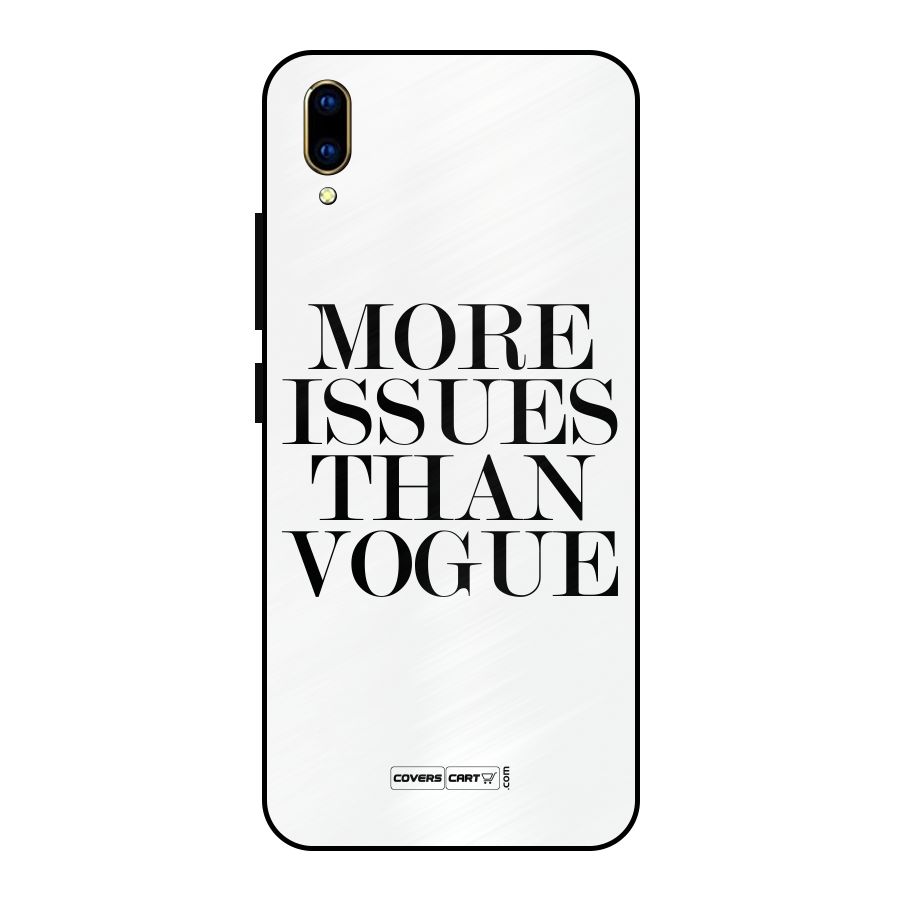 More Issues than Vogue (White) Metal Back Case for Vivo V11 Pro