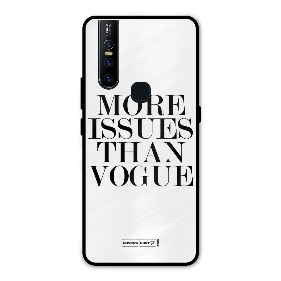More Issues than Vogue (White) Metal Back Case for Vivo V15