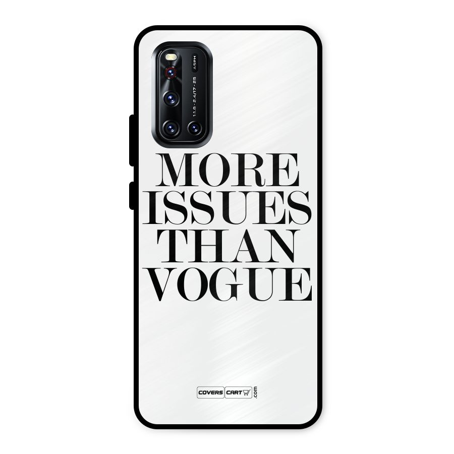 More Issues than Vogue (White) Metal Back Case for Vivo V19