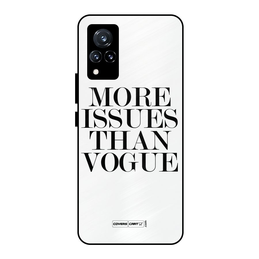More Issues than Vogue (White) Metal Back Case for Vivo V21 5G