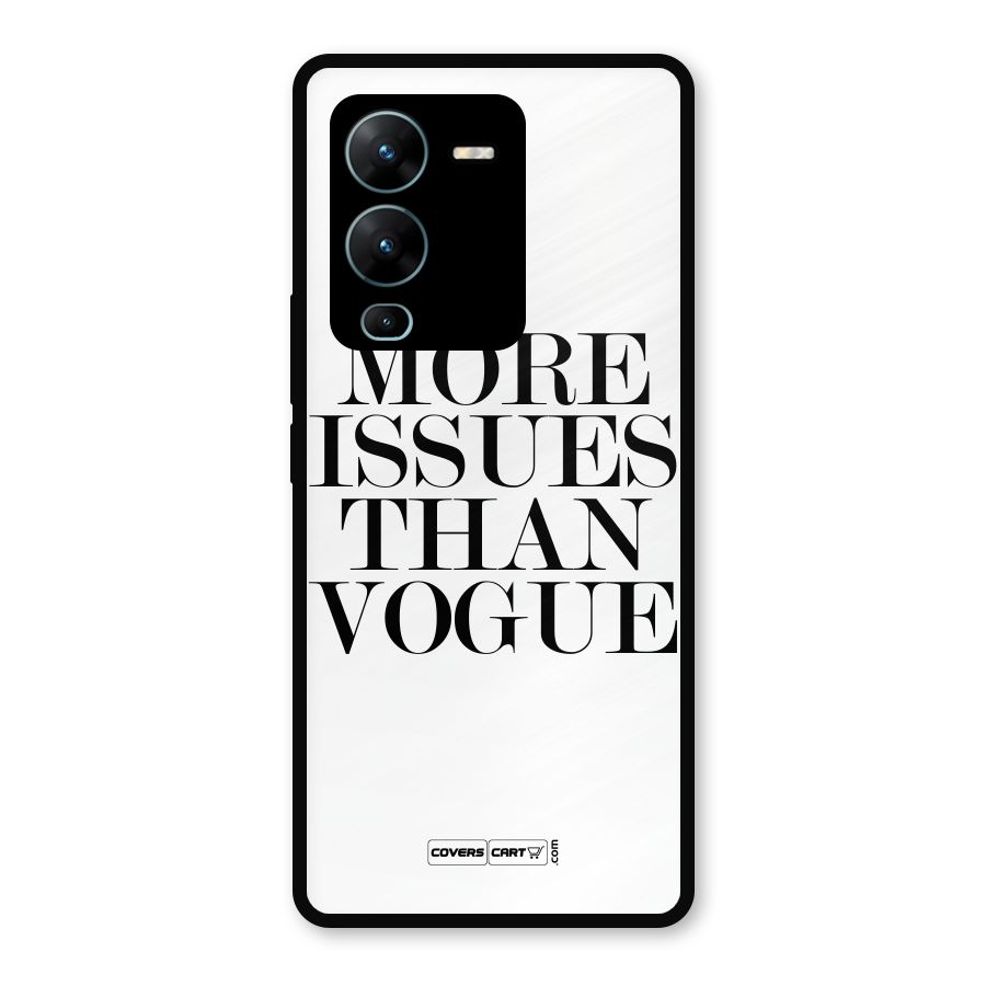 More Issues than Vogue (White) Metal Back Case for Vivo V25 Pro