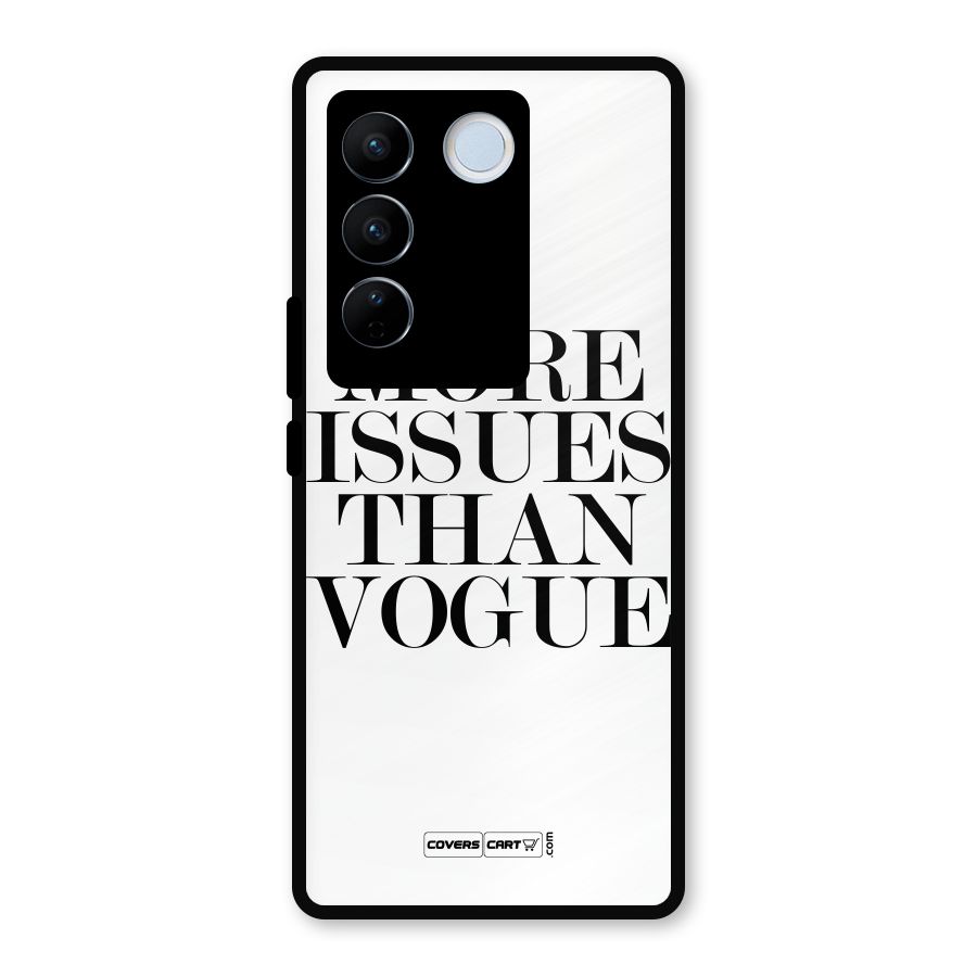 More Issues than Vogue (White) Metal Back Case for Vivo V27 Pro
