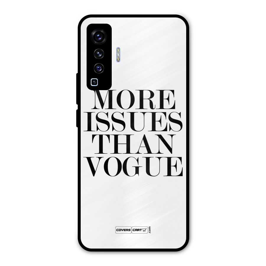 More Issues than Vogue (White) Metal Back Case for Vivo X50