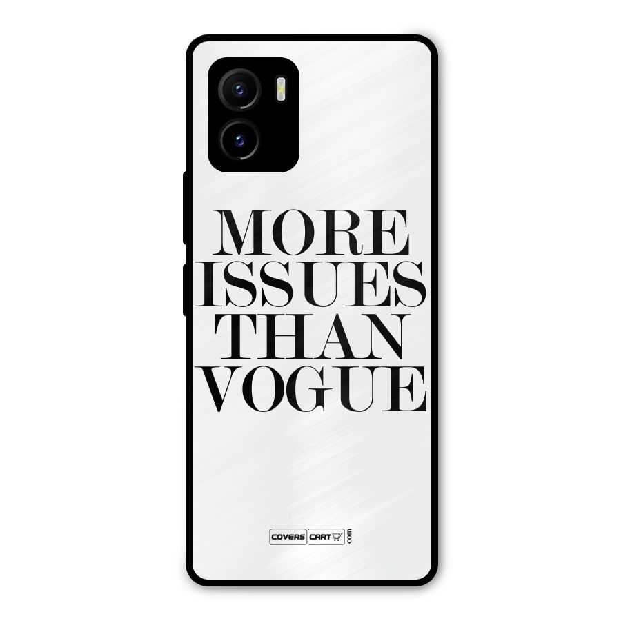 More Issues than Vogue (White) Metal Back Case for Vivo Y15s