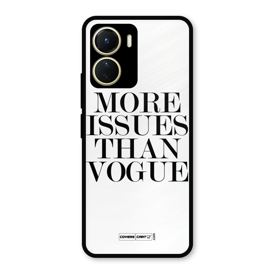 More Issues than Vogue (White) Metal Back Case for Vivo Y16
