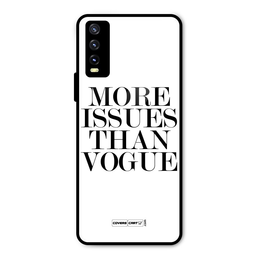 More Issues than Vogue (White) Metal Back Case for Vivo Y20t