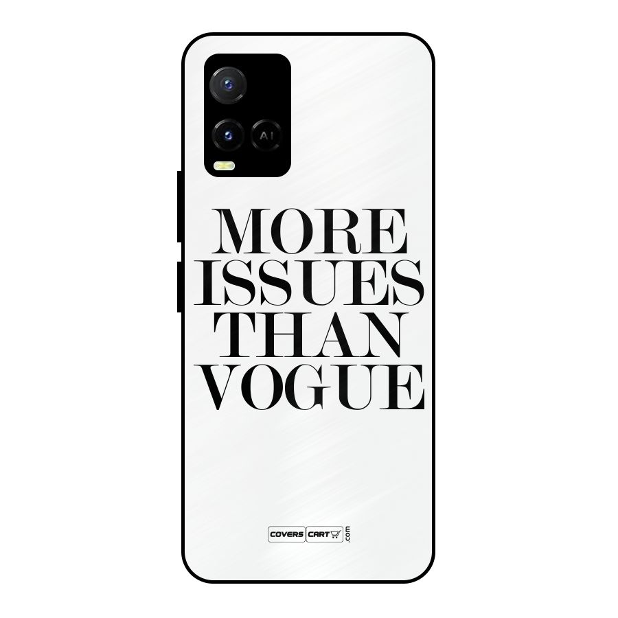 More Issues than Vogue (White) Metal Back Case for Vivo Y21