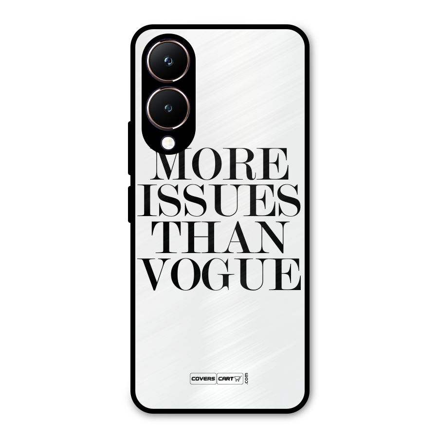 More Issues than Vogue (White) Metal Back Case for Vivo Y28