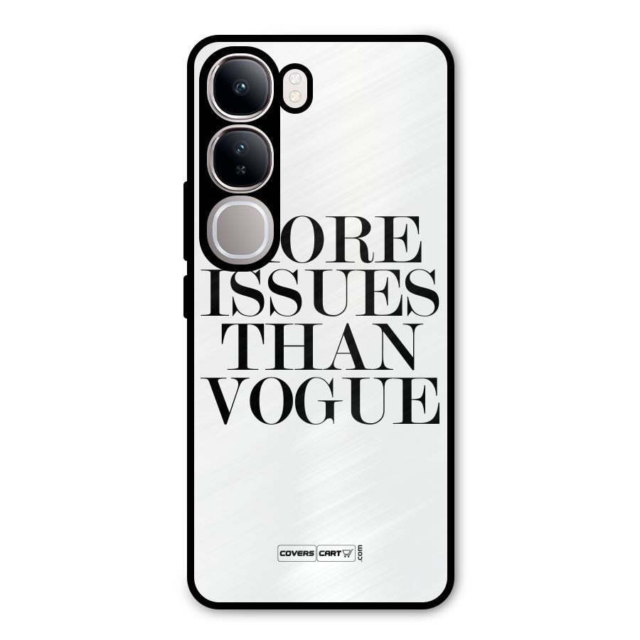 More Issues than Vogue (White) Metal Back Case for Vivo Y300