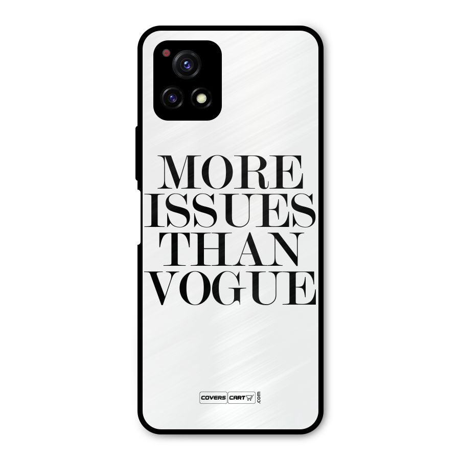 More Issues than Vogue (White) Metal Back Case for Vivo Y72 5G