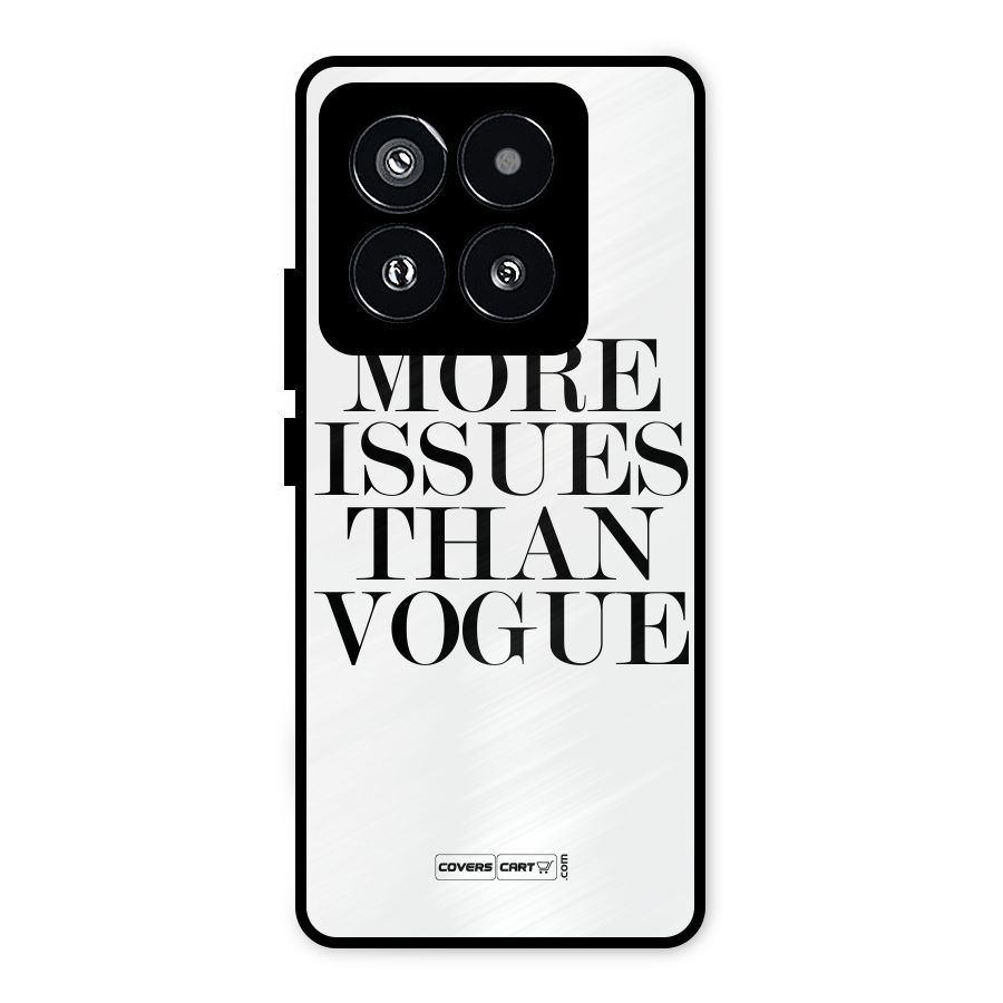 More Issues than Vogue (White) Metal Back Case for Xiaomi 14 Pro