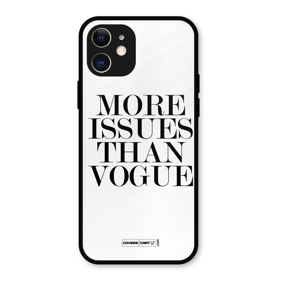 More Issues than Vogue (White) Metal Back Case for iPhone 12